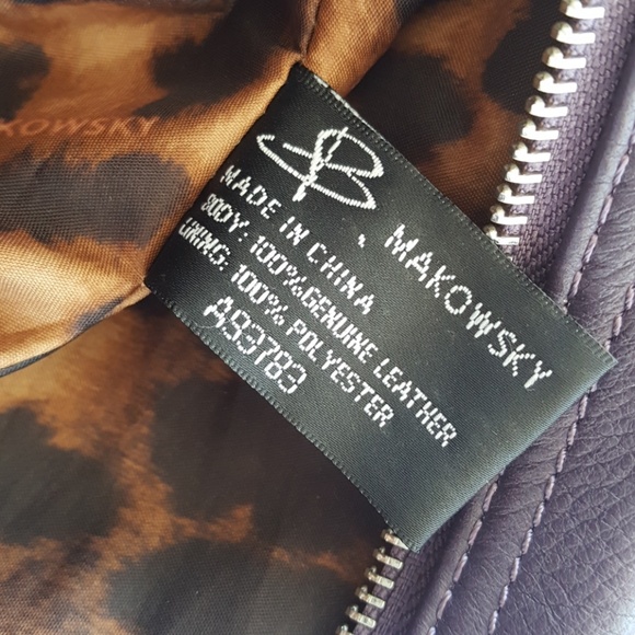 Makowsky Plush Purple Handbag - Picture 6 of 8